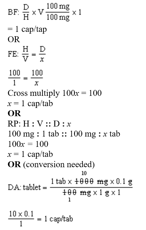 a. Vistaril is hydroxyzine pamoate. Change 0.1 g to milligrams. a. 0.1 mg = 100 mg (move the decimal point three spaces to the right) (.100 g) b.  