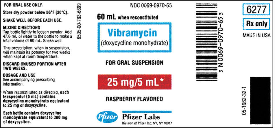 Order: doxycycline monohydrate (Vibramycin) 100 mg, PO, initially; then 100 mg, PO, in two divided doses per day Drug available:   a. How many milliliters should the patient receive initially? b. How many milligrams should the patient receive per dose after the initial dose? c. How many milliliters should the patient receive per dose after the initial dose?<div style=padding-top: 35px> 