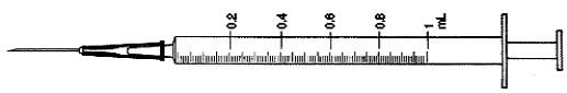 Answer the question and fill in the correct amount of heparin on the syringe. -Ordered: 6000 units of heparin subcutaneous every 4 hr.Available: Heparin sodium 5000 and 10,000 units per mL.   a. Which vial should you choose? b. How much heparin should you give?  <div style=padding-top: 35px> 