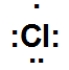 <strong>Which is the correct Lewis dot structure for chlorine?</strong> A) B) C) D)