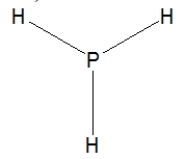 <strong>Phosphine, PH<sub>3</sub>, is structurally much like ammonia. Which of the following is the best Lewis structure of phosphine?</strong> A) B) C) D)