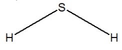 <strong>Hydrogen sulfide is considered the rotten egg gas, and has a structure much like water. Which of the following is its Lewis structure?</strong> A) B) C) D)