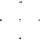 <strong>What is the correct Lewis structure for methyl chloride, CClH<sub>3</sub>?</strong> A) B) C) D)