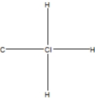 <strong>What is the correct Lewis structure for methyl chloride, CClH<sub>3</sub>?</strong> A) B) C) D)