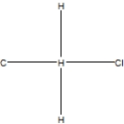 <strong>What is the correct Lewis structure for methyl chloride, CClH<sub>3</sub>?</strong> A) B) C) D)