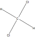 <strong>Which is the name of the following compound, shown as its Lewis structure? </strong> A)Chloromethane B)Dichloromethane C)Chloroethane D)Dichloroethane
