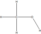 <strong>Which is the correct Lewis structure for methanol, CH<sub>4</sub>O, also known by the common name wood alcohol?</strong> A) B) C) D)
