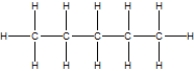<strong>What is the correct Lewis structure for pentane?</strong> A) B) C) D)