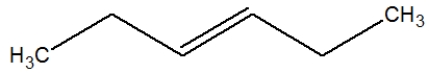 <strong>What is the proper Lewis line structure for 3-hexene?</strong> A) B) C) D)