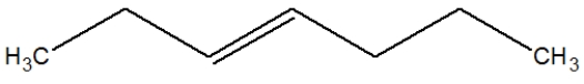 <strong>What is the proper Lewis line structure for 3-hexene?</strong> A) B) C) D)