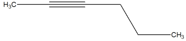 <strong>Which is the best depiction of the Lewis line structure of 2-hexyne?</strong> A) B) C) D)