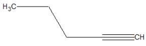 <strong>What is the correct line structure of 1-butyne?</strong> A) B) C) D)