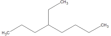 <strong>The following compound goes by what name? </strong> A)4-ethyloctane B)5-ethyloctane C)3-propylheptane D)4-propylheptane