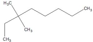 <strong>What is the correct line drawing for 3-ethyloctane?</strong> A) B) C) D)