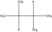 <strong>What is the correct line structure of 2,2,3,3,-tetramethylbutane, also known as isooctane?</strong> A) B) C) D)