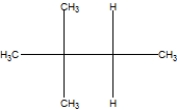 <strong>What is the correct line structure of 2,2,3,3,-tetramethylbutane, also known as isooctane?</strong> A) B) C) D)