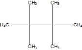 <strong>What is the correct line structure of 2,2,3,3,-tetramethylbutane, also known as isooctane?</strong> A) B) C) D)