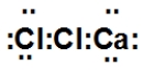 <strong>When calcium and chlorine react, they form an ionic compound. What is its Lewis dot structure?</strong> A) B) C) D)