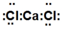 <strong>When calcium and chlorine react, they form an ionic compound. What is its Lewis dot structure?</strong> A) B) C) D)