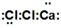 <strong>When calcium and chlorine react, they form an ionic compound. What is its Lewis dot structure?</strong> A) B) C) D)