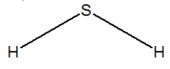 <strong>Hydrogen sulfide is considered the rotten egg gas, and has a structure much like water. Which of the following is its Lewis structure?</strong> A) B) C) D)