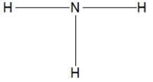 <strong>Which of the following choices is the best Lewis structure for ammonia?</strong> A) B) C) D)