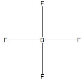 <strong>Boron trifluoride, BF<sub>3</sub>, is a corrosive material with a Lewis structure that shows boron to be two electrons short of a full octet. Which is the correct structure for BF<sub>3</sub>?</strong> A) B) C) D)None of the above.