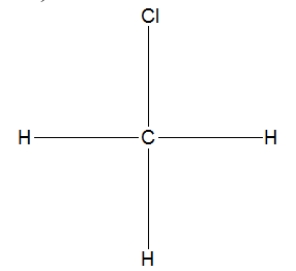 <strong>What is the correct Lewis structure for methyl chloride, CH<sub>3</sub>Cl?</strong> A) B) C) D)