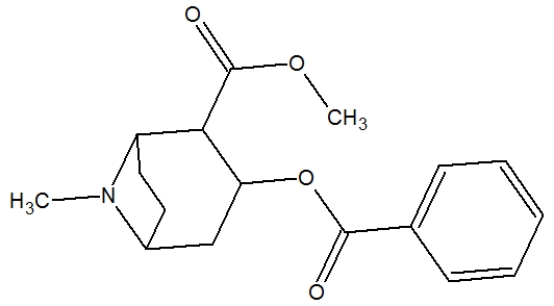 How many carbon atoms in this molecule, cocaine, have a tetrahedral (or very close to tetrahedral) geometry?