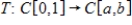 Find for the isomorphism , where , for .
