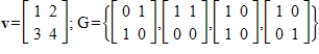 Find the coordinate vector of v with respect to the basis G.
