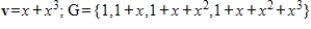 Find the coordinate vector of v with respect to the basis G.