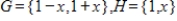 Find the change of basis matrix from G to H.