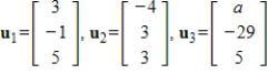 Find all values of a (if any) so that the given vectors form an orthogonal set.  <div style=padding-top: 35px> 