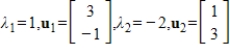 The eigenvalues and corresponding eigenvectors for a symmetric matrix A are given. Find matrices D and P of an orthogonal diagonalization of A.  <div style=padding-top: 35px> 