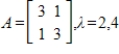 The eigenvalues for the symmetric matrix A are given. Find matrices D and P of an orthogonal diagonalization of A.  <div style=padding-top: 35px> 