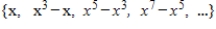 Determine if the set of vectors is linearly independent in P.