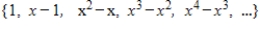 Determine if the set of vectors spans P.