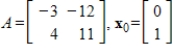 Compute the first two iterations of the Shifted Inverse Power Method, starting with the given , to determine the eigenvalue of A closest to , rounding any numerical values to two decimal places.