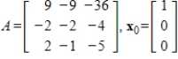 Use the Power Method with scaling to determine an eigenvalue and associated eigenvector of A, starting with the given .