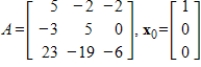 Use the Power Method with scaling to determine an eigenvalue and associated eigenvector of A, starting with the given .