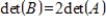 If a   matrix B is obtained from a matrix A by multiplying every row of A by   , then   .<div style=padding-top: 35px> 