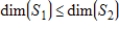 If and are subspaces of R<sup>n</sup>, with , then is a subset of .