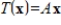 If T is an onto linear transformation from R<sup>3</sup> to R<sup>5</sup>, and A is a matrix such that , then .