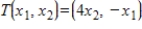 Identify the matrix such that where