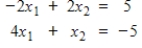 Use the matrix to find the solutions to the linear system