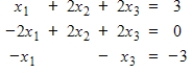 Use the matrix to find the solutions to the linear system