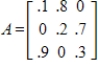 Determine if the matrix is a stochastic matrix.
