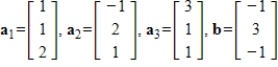 Express as a linear combination of the other vectors, if possible.