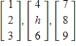 For what value(s) of h do the given vectors span ?